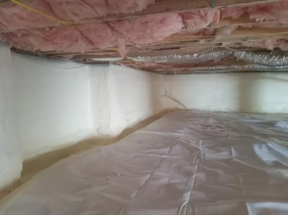 Crawl space encapsulation with closed-cell spray foam for Roof Waterproofing in Vadnais Heights